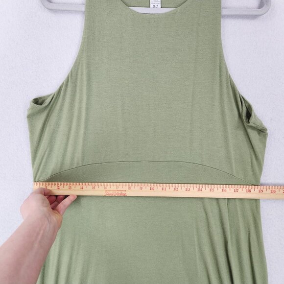 Athleta Dress Women XL Tall Green Santorini Thera Tank Sleeveless Flare Athletic - Picture 4 of 12
